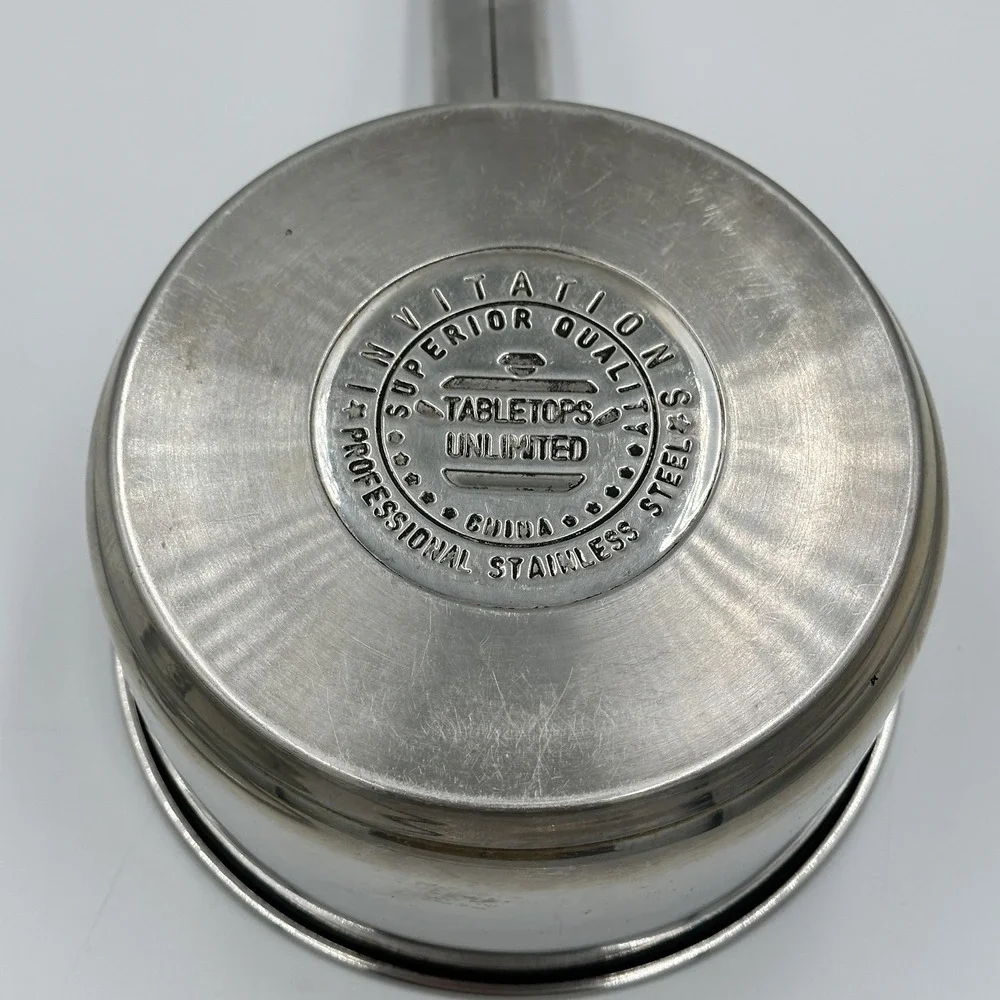 Tabletops Unltd, Professional Stainless Steel 1 Qt Sauce Pan Cookware & lid